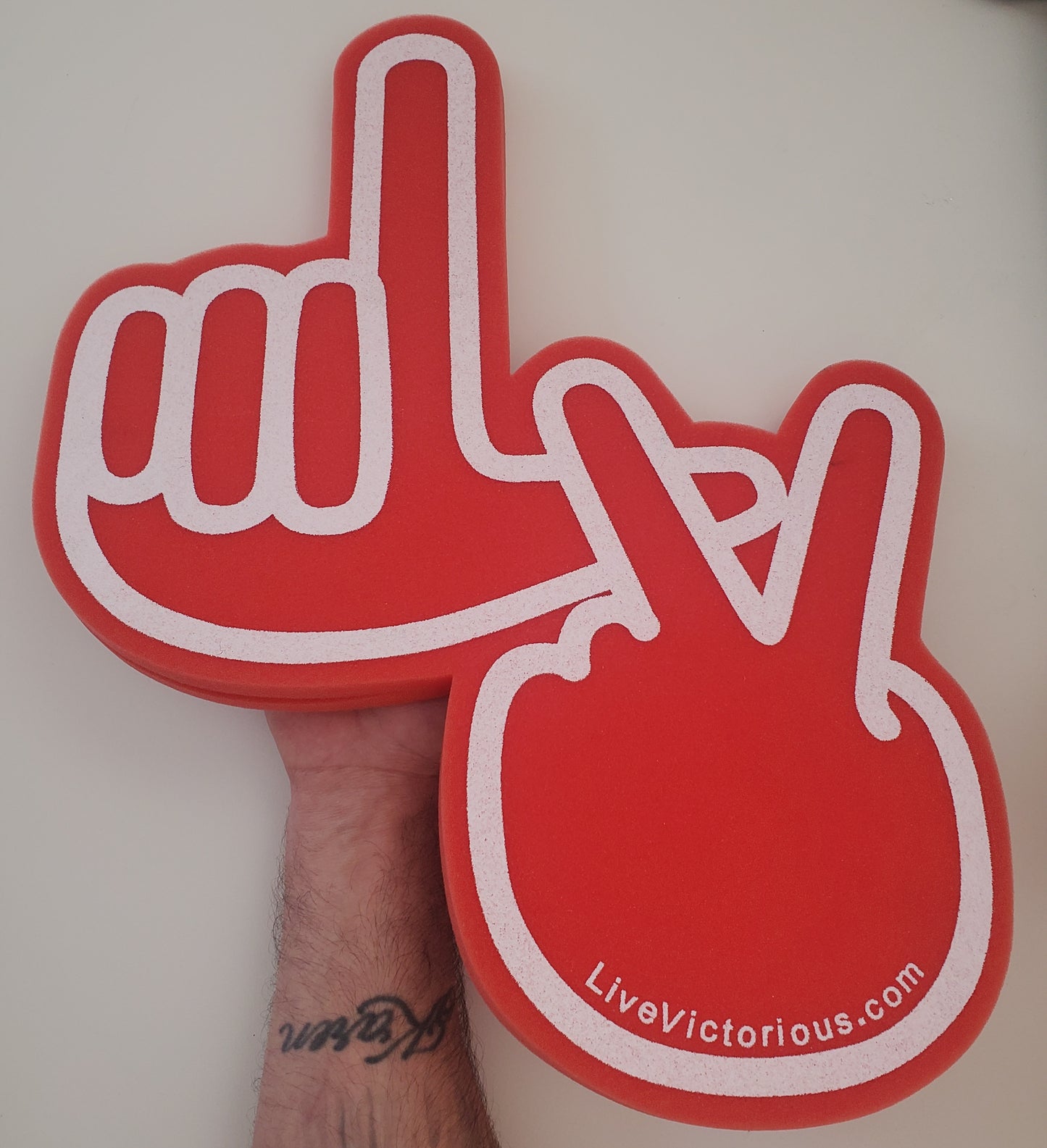 Red LV Foam Stadium Hands